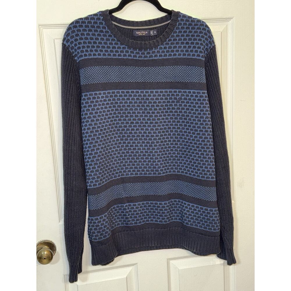 Nautica Men’s Heavy Crewneck Pullover Long Sleeve Sweater 100%‎ Cotton Size XL